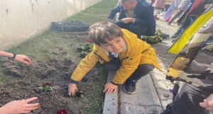 Okul Bahçesine Menekşe Çiçeği Dikimi Etkinliği